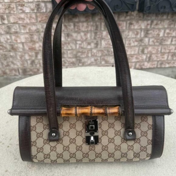 Gucci Monogram Bamboo Bullet Bag - Picture 1 of 4
